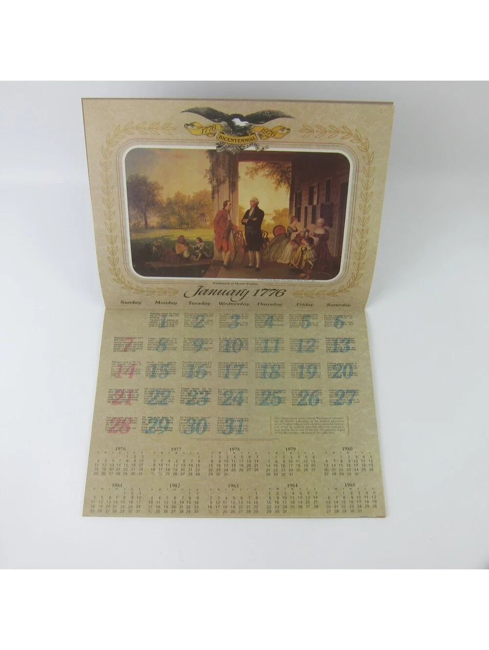 Vintage United States of America 200th Anniversary Calendar & Almanac 1976 RARE